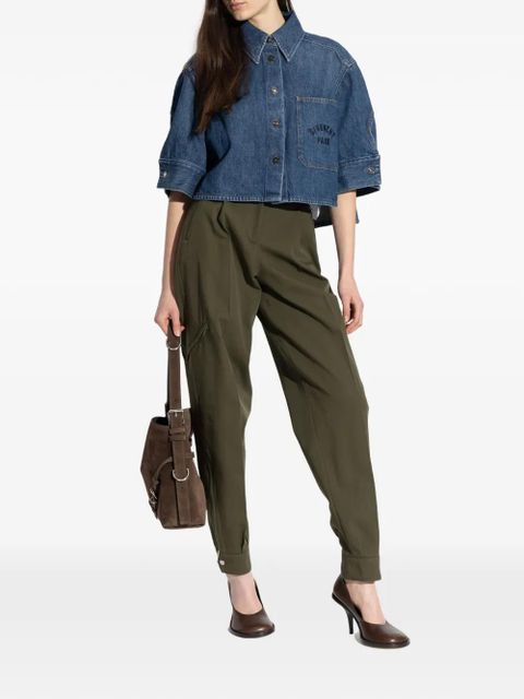 Givenchy zip-pocket pleated trousers - Green - zdjęcie produktu nr 2