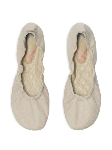 Burberry checked ballet flats - Neutrals