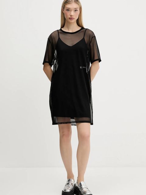 Karl Lagerfeld Jeans sukienka kolor czarny mini prosta A4W13048