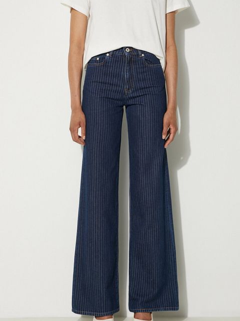 Kenzo jeansy Ayame Regular Waist Fit Jeans damskie high waist FE62DP2176F2.DD