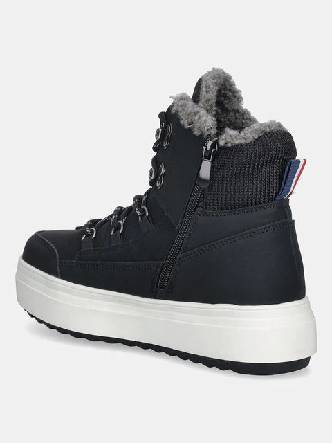 U.S. Polo Assn. botki ICY007 damskie kolor czarny na płaskim obcasie ocieplone ICY007W/EUH1