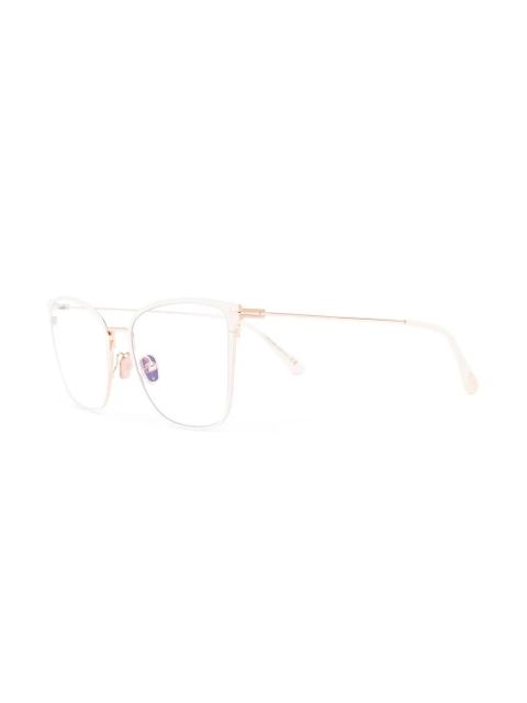 TOM FORD Eyewear cat-eye frame glasses - Neutrals - zdjęcie produktu nr 2