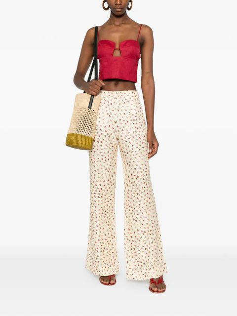 SANDRO floral-print palazzo pants - Neutrals - zdjęcie produktu nr 2