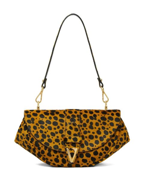 Versace Cheetah Virtus calf leather shoulder bag - Brown - zdjęcie produktu nr 1