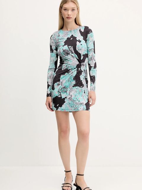 Desigual sukienka WALL LACROIX kolor czarny mini rozkloszowana 25WWVK09 - zdjęcie produktu nr 2