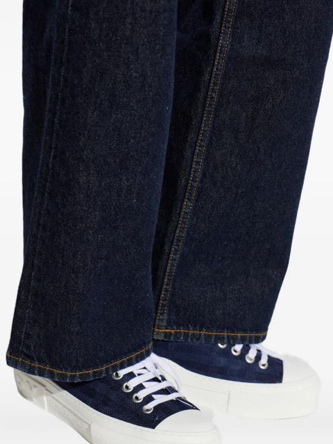 Burberry logo plaque platform sneakers - Blue