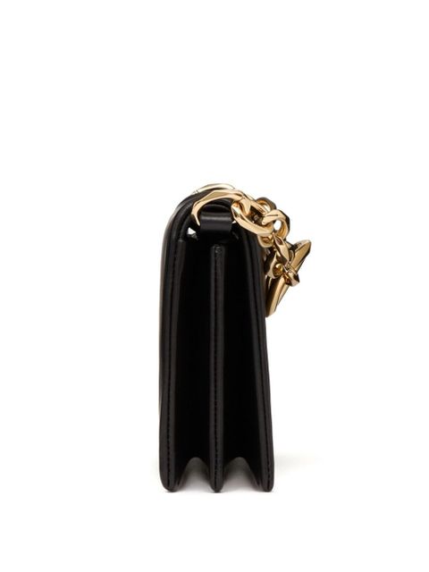 Valentino Garavani VLogo Chain leather clutch bag - Black