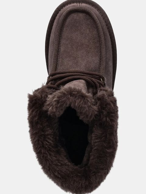 Answear.LAB śniegowce zamszowe kolor brązowy