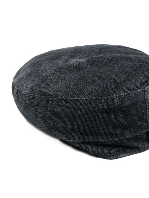 Maison Michel logo-plaque beret - Grey