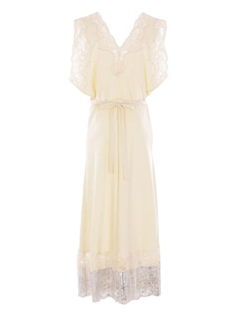 Rabanne lace-trimmed midi dress - Neutrals - zdjęcie produktu nr 2