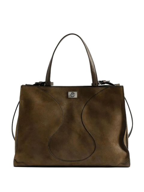 Zadig&Voltaire curved-detail suede tote bag - Brown - zdjęcie produktu nr 1