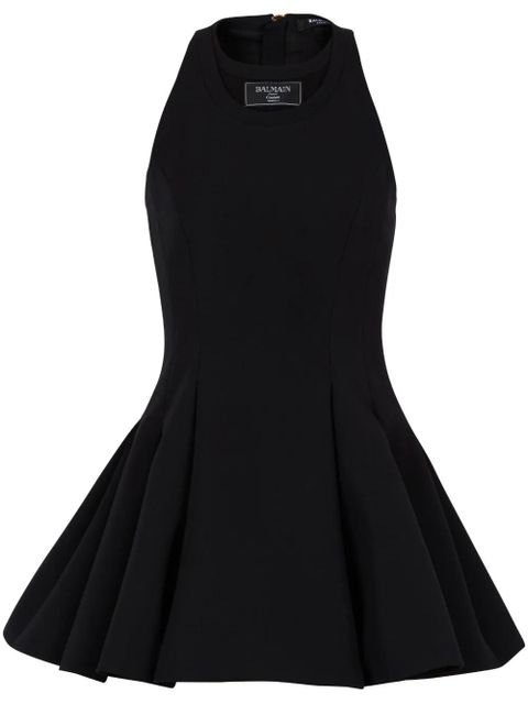 Balmain logo-patch mini dress - Black - zdjęcie produktu nr 1