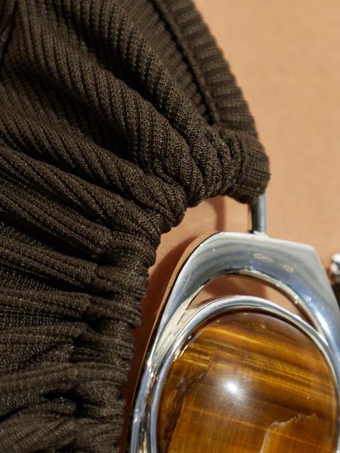 Christopher Esber buckle gathered skirt - Green