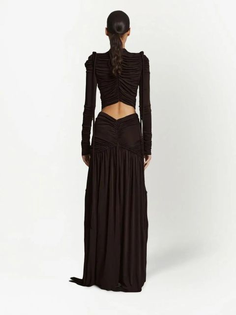 Proenza Schouler cinched cut-out dress - Brown