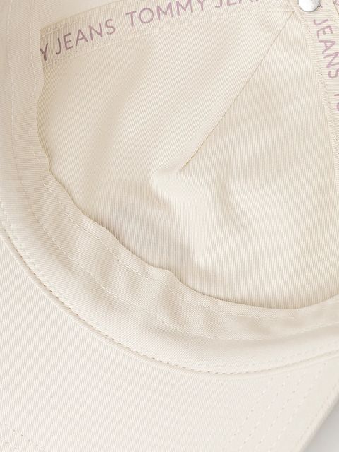 Tommy Jeans czapka z daszkiem bawełniana kolor beżowy z aplikacją AW0AW16991