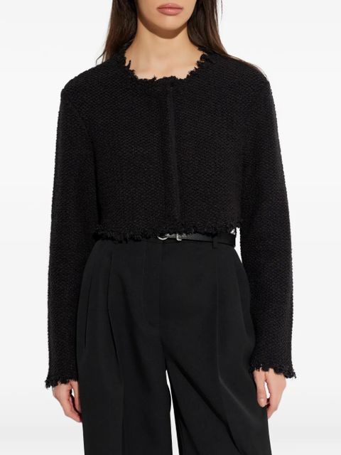 Jil Sander frayed cardigan - Black