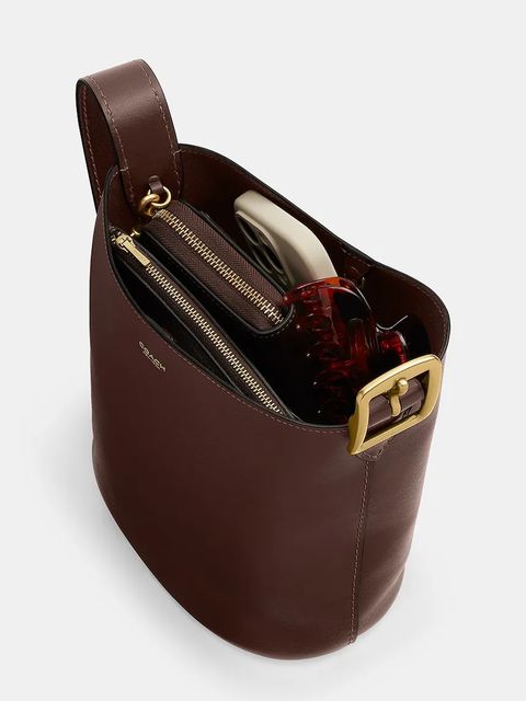 Coach torebka skórzana Bleecker Bucket Bag 21 kolor brązowy CCX07