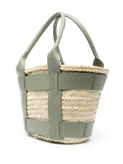 DeMellier The Maxi Santorini raffia tote bag - Neutrals