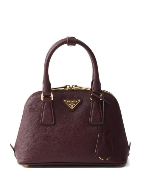 Prada Promenade Saffiano-leather mini tote bag - Red - zdjęcie produktu nr 1