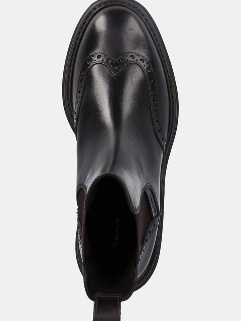 Gant sztyblety skórzane Ivyhill damskie kolor brązowy na płaskim obcasie 31551119