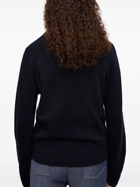 GANNI logo-jacquard sweater - Black