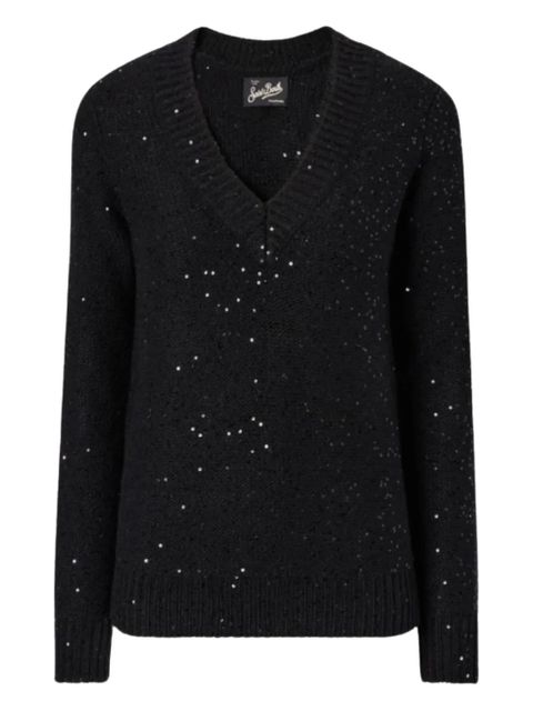 MC2 Saint Barth v-neck sweater - Black - zdjęcie produktu nr 1