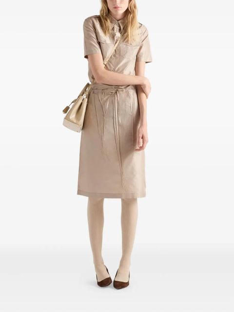 Prada drawstring midi pencil skirt - Neutrals - zdjęcie produktu nr 2