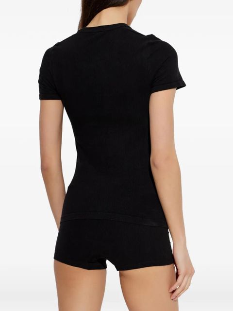 MM6 Maison Margiela ribbed T-shirt - Black