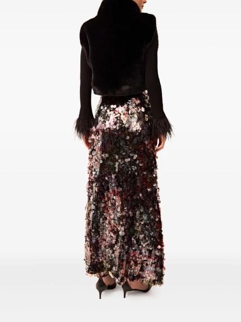 Marie Oliver Odessa sequin maxi skirt - Black