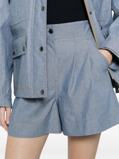 Moncler Grenoble high-waist chino shorts - Blue