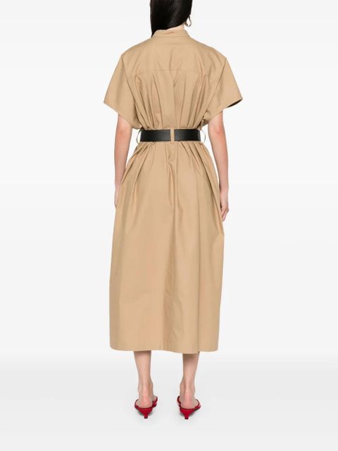 Jil Sander belted midi dress - Brown