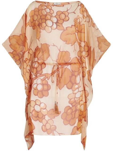 ETRO Berry-print kaftan dress - Orange - zdjęcie produktu nr 1