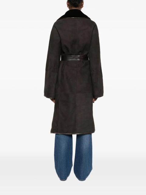 Nour Hammour Lourdes double-breasted coat - Brown