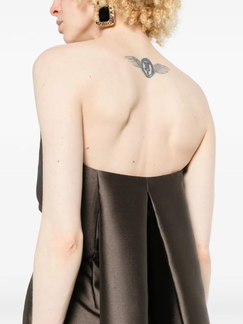 Solace London Kiki strapless slit maxi dress - Brown