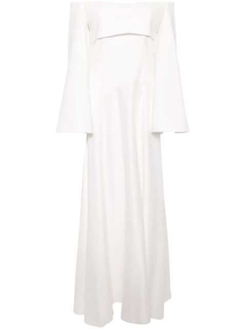 Solace London The Rina off-shoulder gown - White - zdjęcie produktu nr 1
