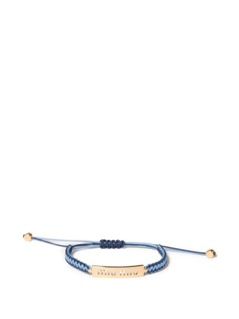 Miu Miu cotton and metal bracelet - Gold - zdjęcie produktu nr 1