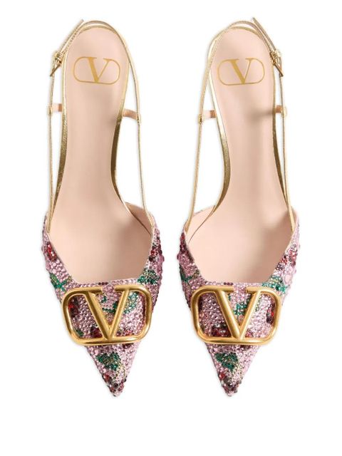 Valentino Garavani 80mm VLogo slingback pumps - Pink - zdjęcie produktu nr 2