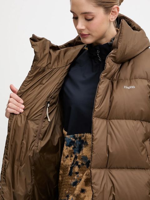 Haglöfs kurtka puchowa kolor brązowy 607775