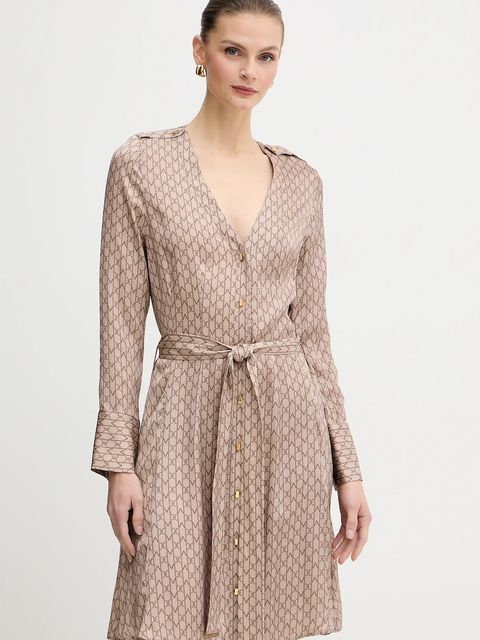 Marciano by Guess sukienka BRITNEY kolor beżowy mini rozkloszowana 5BGK54 7298A - zdjęcie produktu nr 1