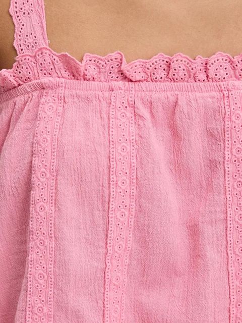 Answear.LAB bluzka i szorty bawełniane damski kolor różowy