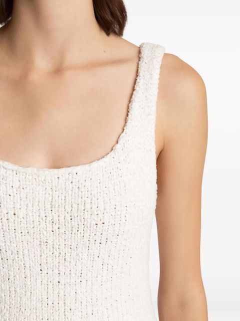 KHAITE Twigs square-neck dress - White