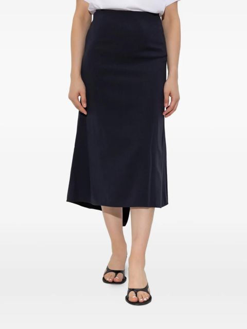 Victoria Beckham asymmetric-hem midi skirt - Blue
