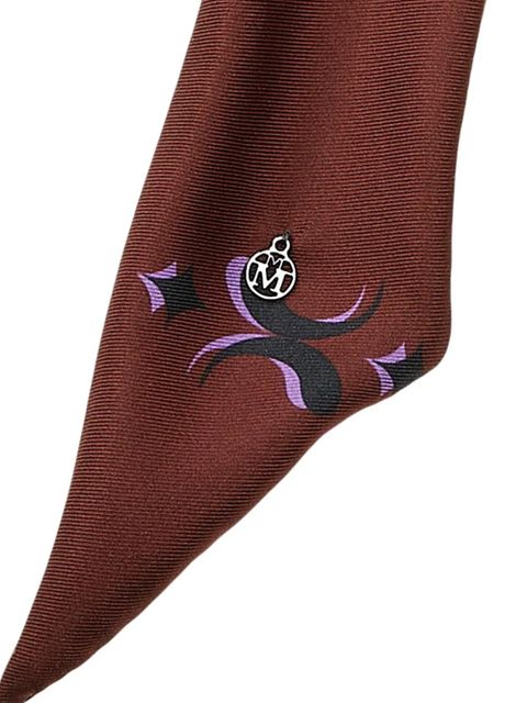 Maison Michel Camila graphic-print scrunchie - Brown - zdjęcie produktu nr 2