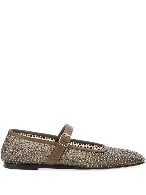 Le Monde Beryl embellished mary jane ballet flats - Grey - zdjęcie produktu nr 1