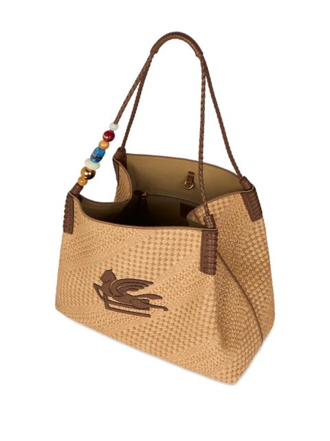 ETRO large Libra pegasus shoulder bag - Neutrals