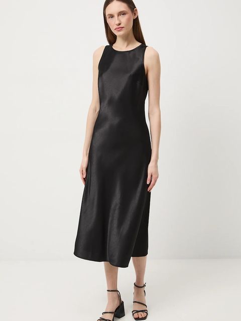 Medicine sukienka damska kolor czarny midi rozkloszowana - zdjęcie produktu nr 1