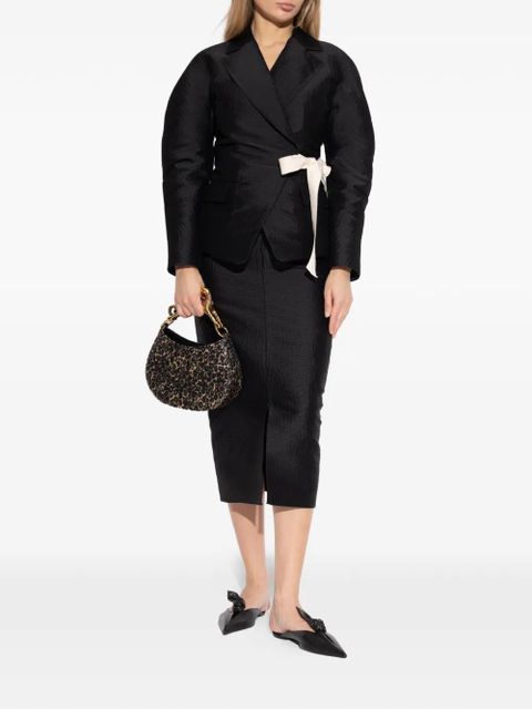 Lanvin twist-detail midi skirt - Black - zdjęcie produktu nr 2