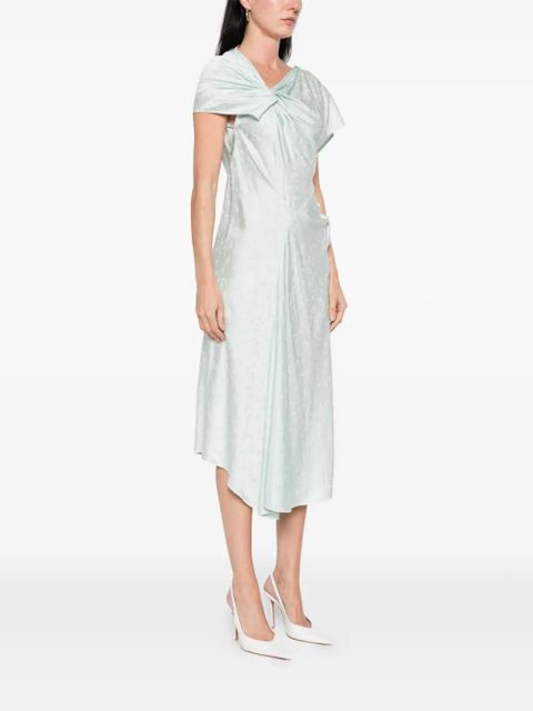 Victoria Beckham asymmetric twist midi dress - Blue