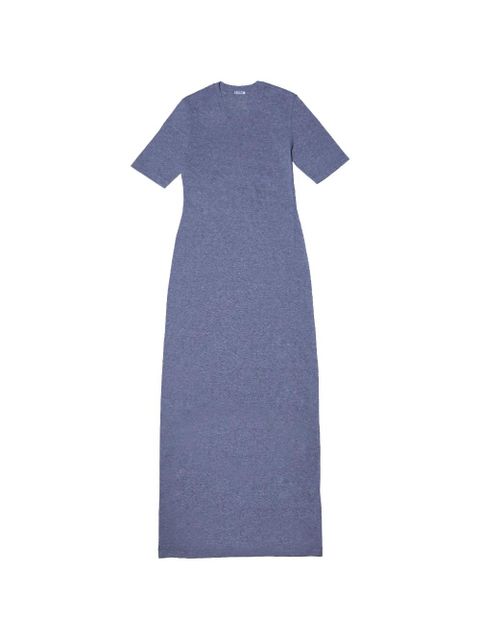 Jil Sander short-sleeved layered maxi dress - Purple