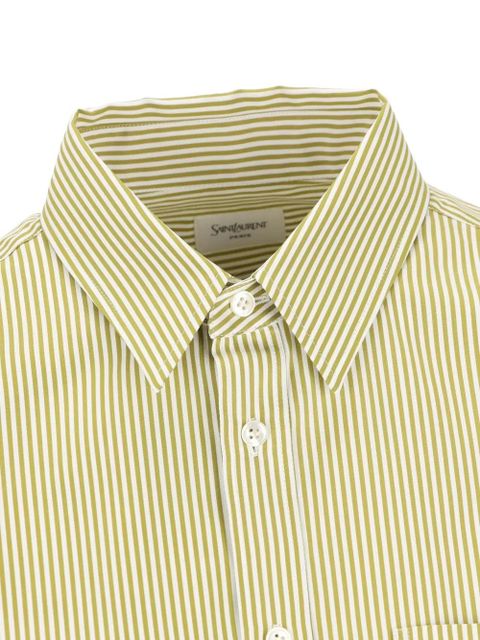 Saint Laurent striped pocket shirt - Green